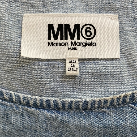MM6 Maison Margiela Bell Sleeve Dress in Denim - Picture 3 of 3